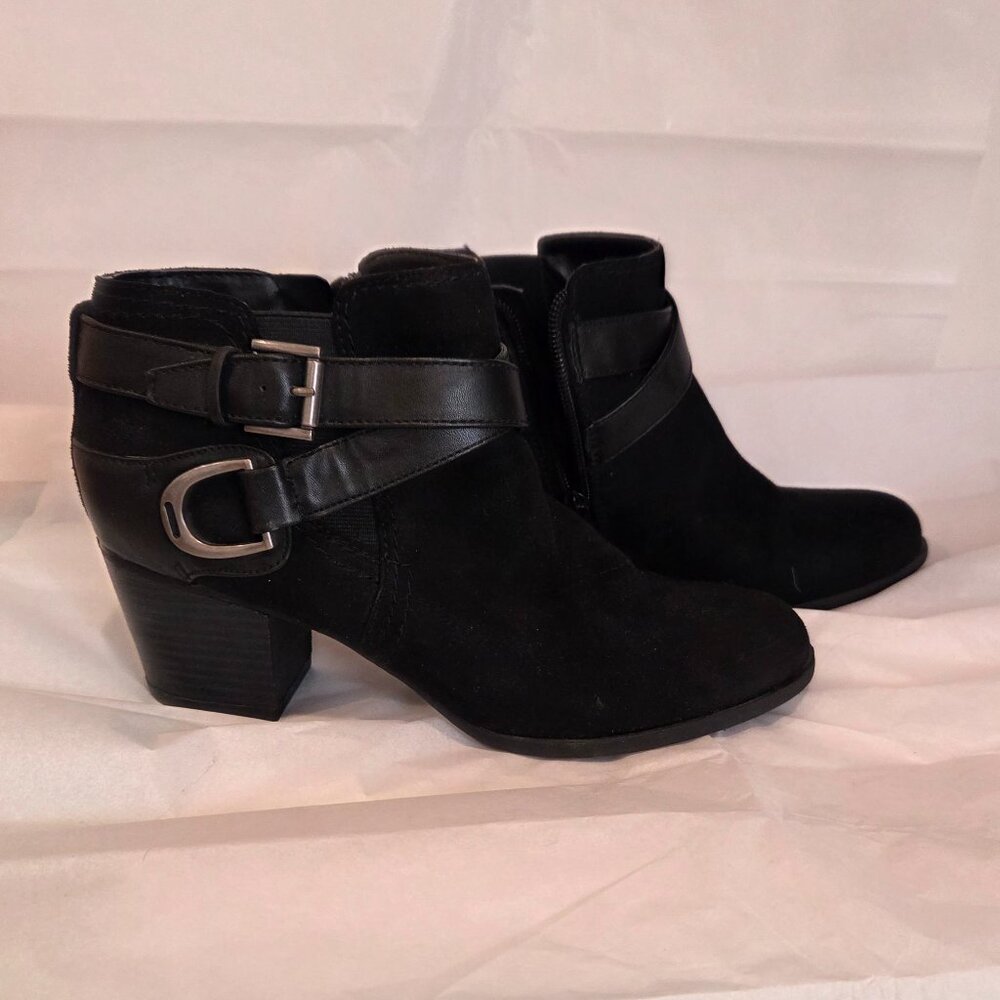 Indigo Rd Sandra Ankle Boots, Black Suede, 8M